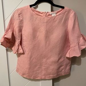 Club Monaco Linen Top with Bell Sleeves